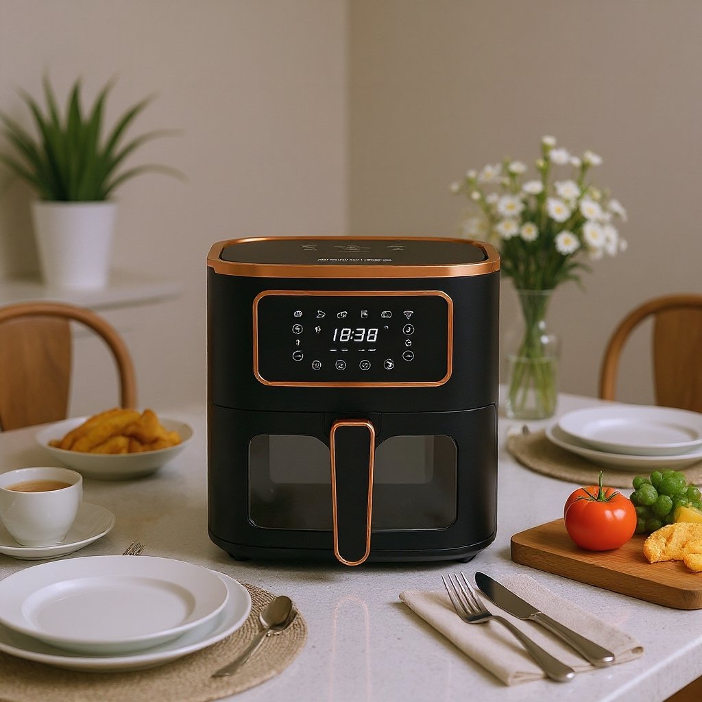 AirFryer 05 L 1450W Heinrich’s Germany HFR 8216 Noir Original – Image 3