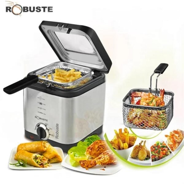 Friteuse inox Électrique 1.5L 900W Robuste DF-09