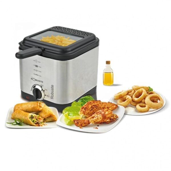 Friteuse inox Électrique 1.5L 900W Robuste DF-09 – Image 2