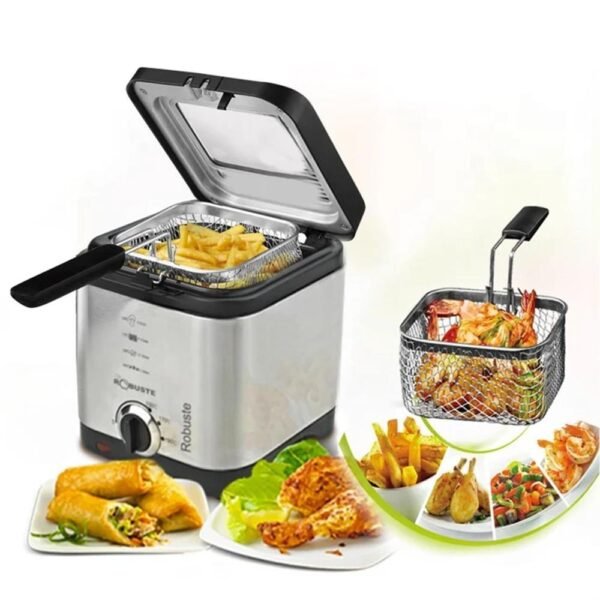 Friteuse inox Électrique 1.5L 900W Robuste DF-09 – Image 3