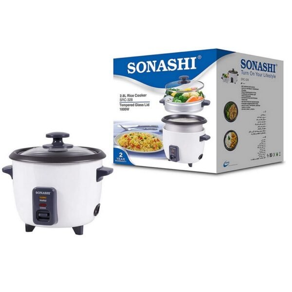 Cuiseur à riz et Vapeur 1000W 2.8L Sonashi SCR-328 – Image 2