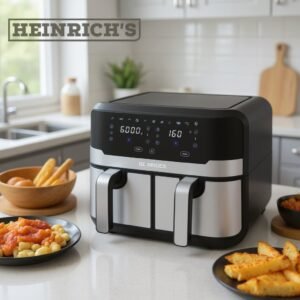 AirFryer inox Double BAC 9L '' 2 X 4.5L '' 2400W 200° Heinrich´s Germany HFR 8214
